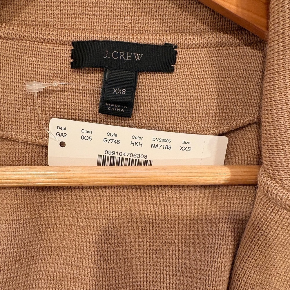 Jcrew Tan Open Front Sweater blazer - Picture 3 of 4